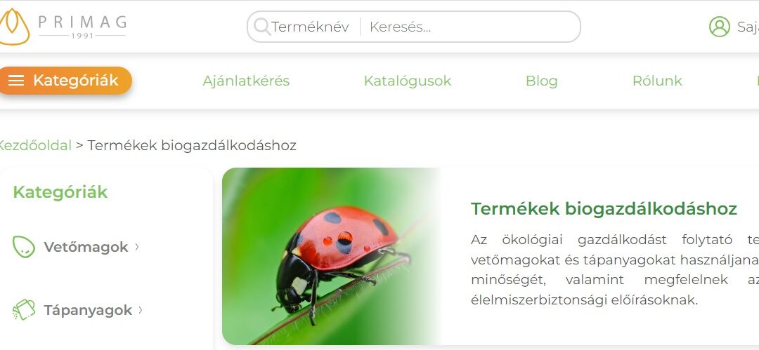 Termékek biogazdálkodáshoz – Primag Kft.