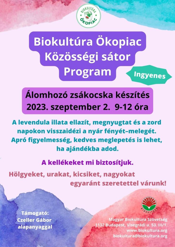 Biokultúra Ökopiac Közösségi sátor program