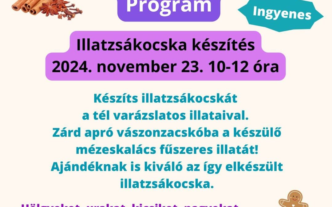 Illatzsákocska készítés az Ökopiacon 2024. november 23-án