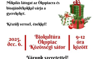 Mikulás az Ökopiacon 2025. december 6-án, 9-12 óra között