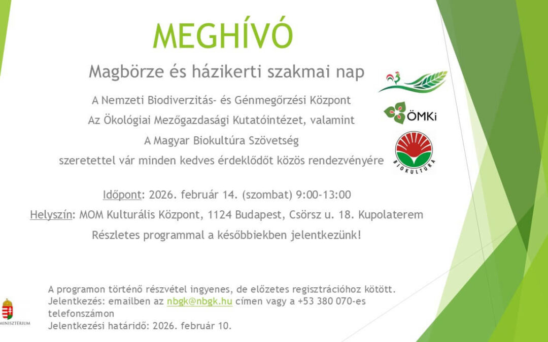 Magbörze és házikerti szakmai nap – 2026. február 14.